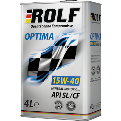 Масло моторное Rolf Optima SAE 15W-40 SL/CF (4л)