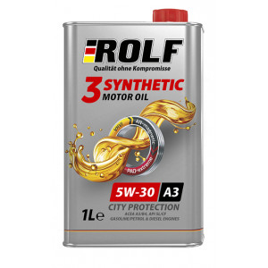 Масло моторное Rolf 3-Synthetic SAE 5W-30 A3/B4 (1л) купить в Челябинске
