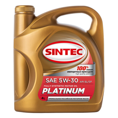 Масло моторное Sintec PLATINUM SAE 5W-30 API SL/CF ACEA A3/B4 (4л)